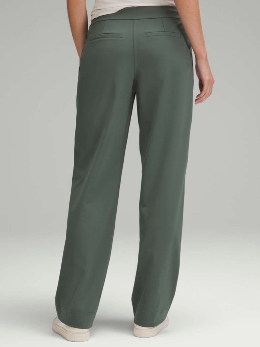 lululemon athletica Straight‑Leg Mid‑Rise Pants Luxstreme size SMALL dark forest
